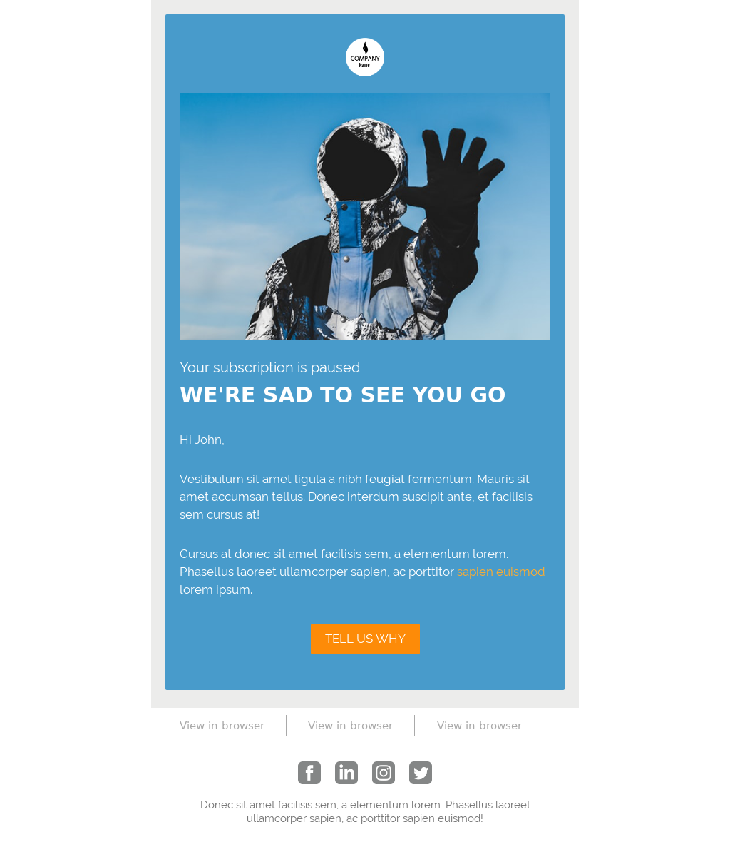 Just Send It Ecommerce Template Pack - Cancellation