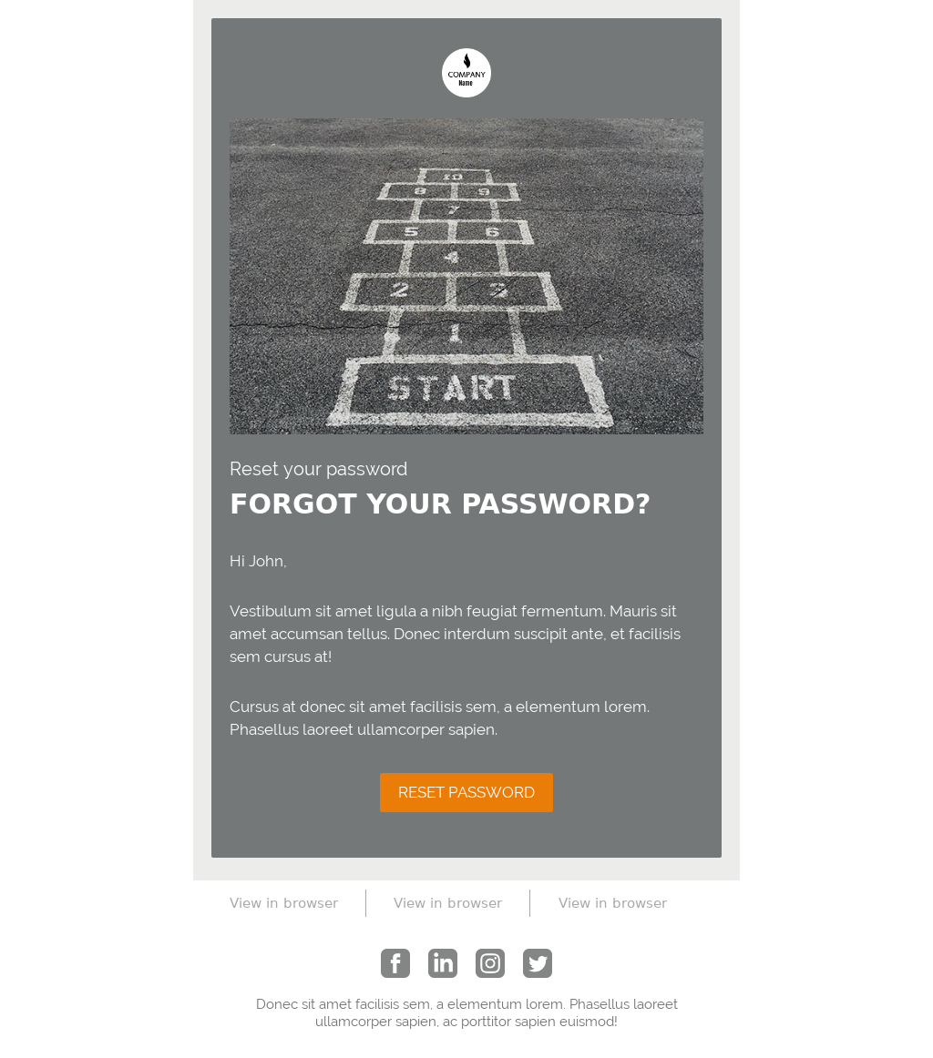 Just Send It Ecommerce Template Pack - Password Reset