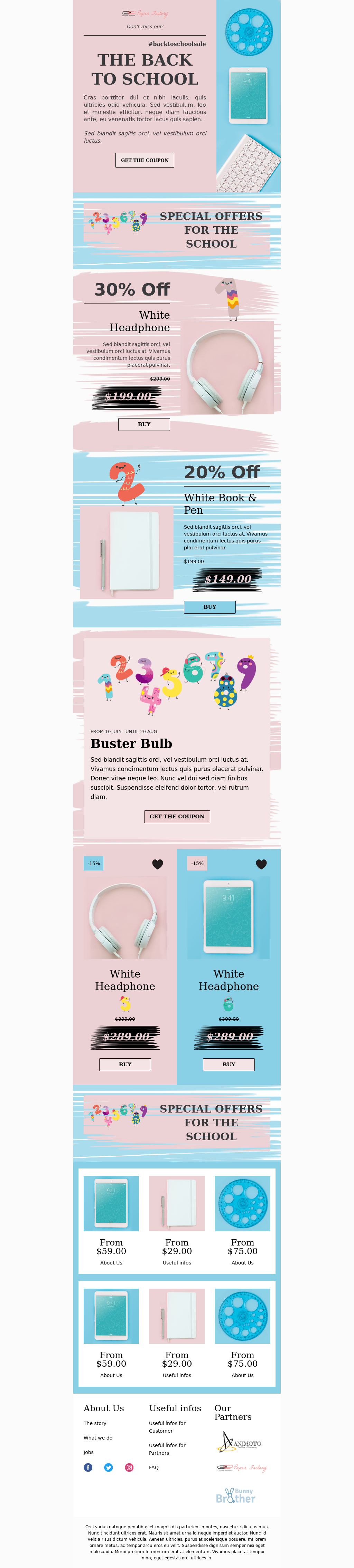 Pink and Blue Back to School Template